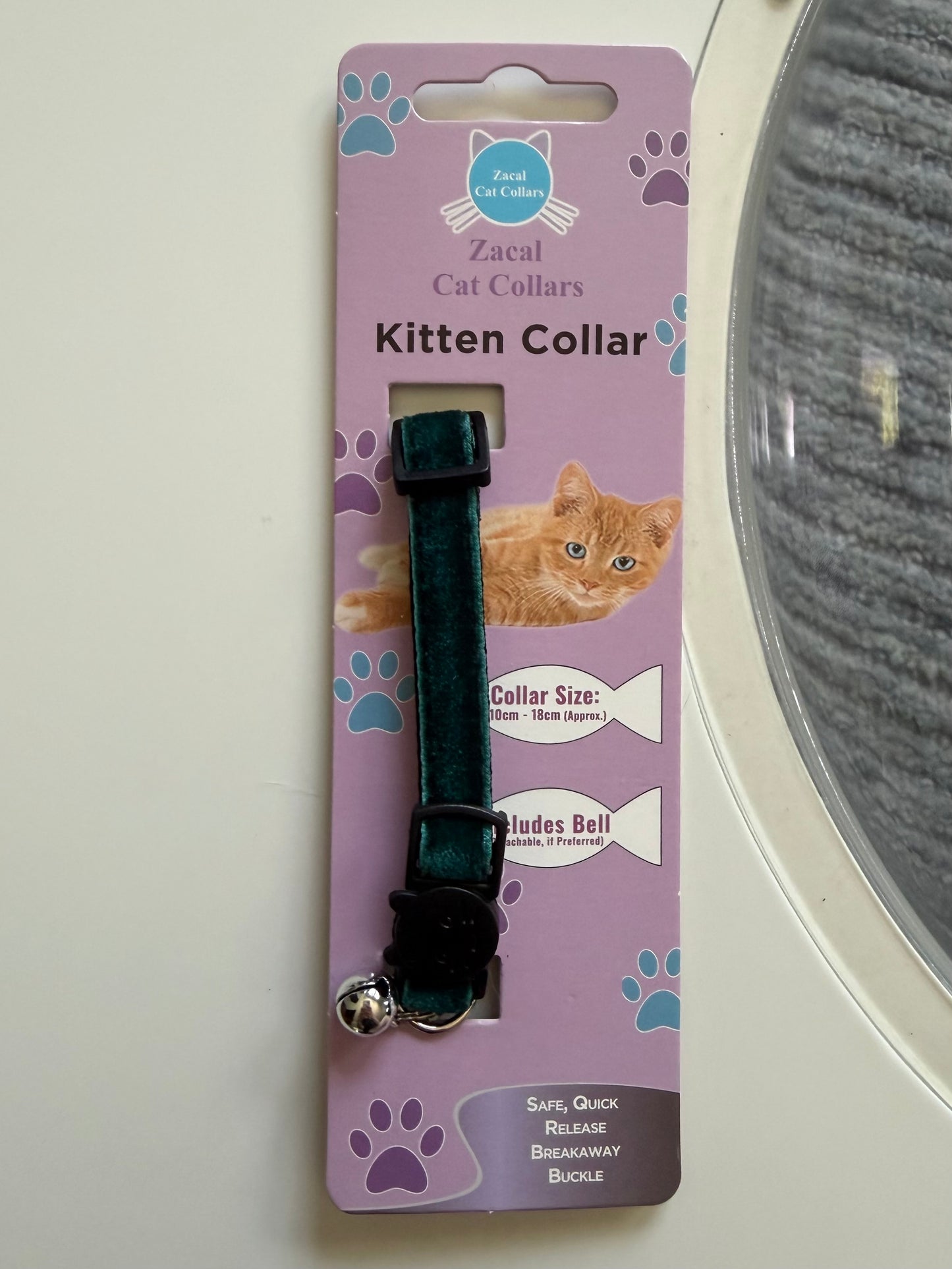 Velvet kitten collar