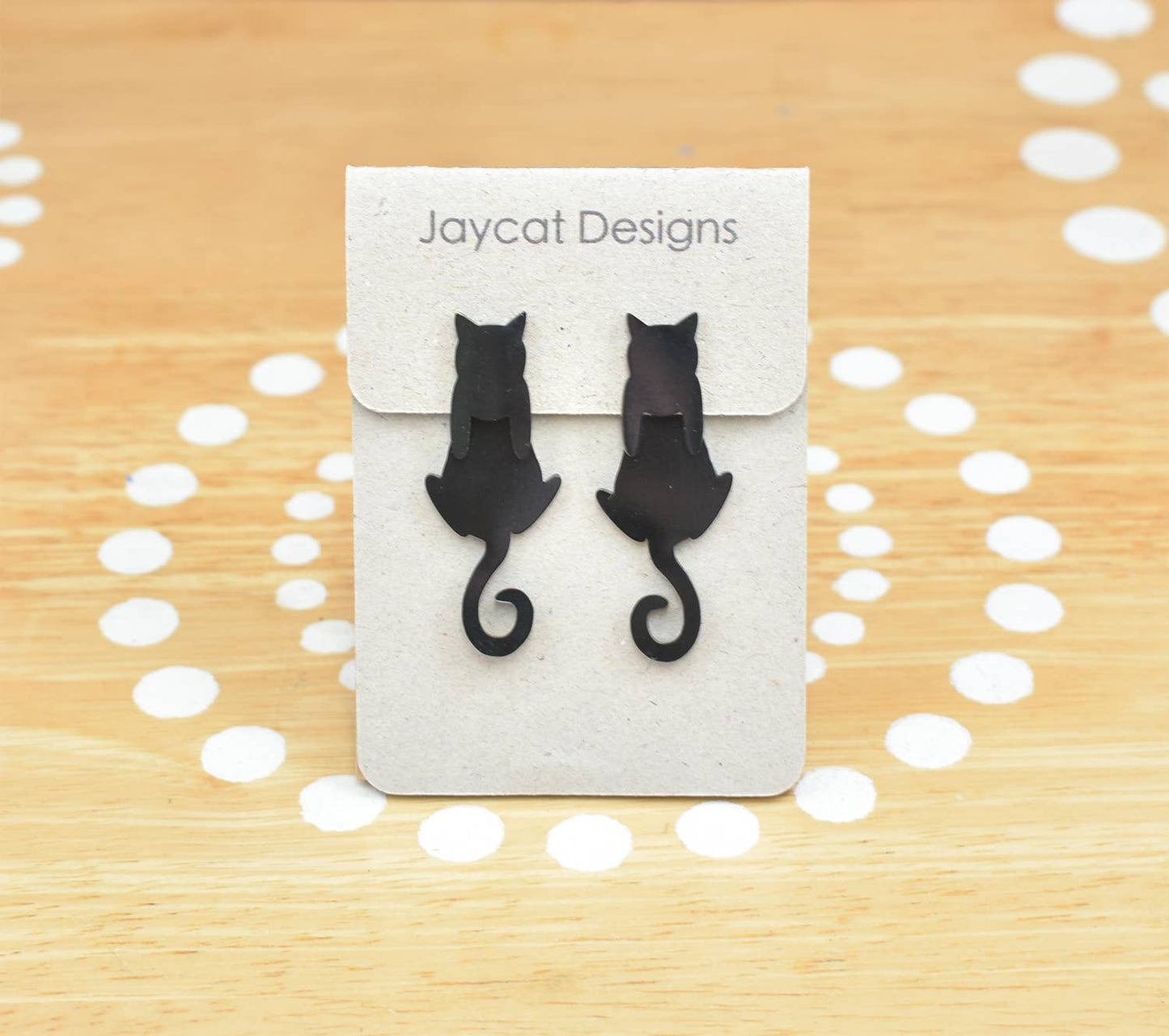 Black Cat Dangle Earrings