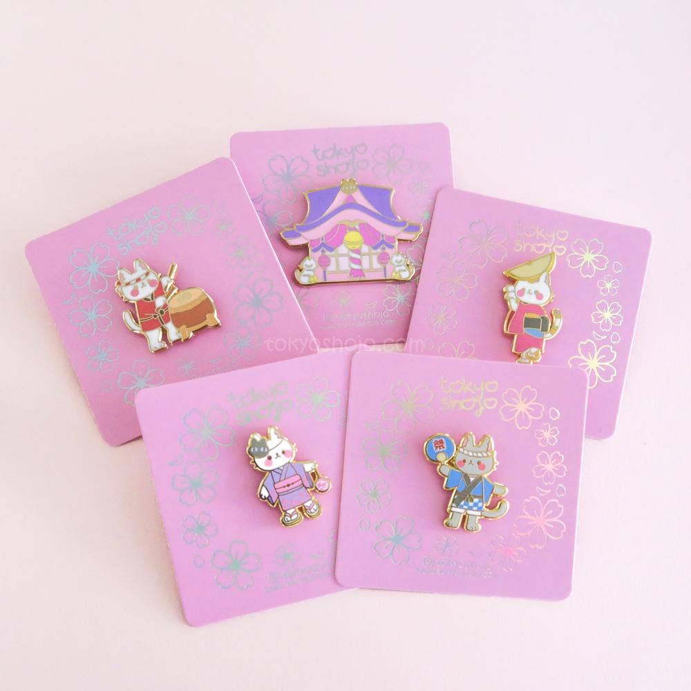 Taiko Cat Pin