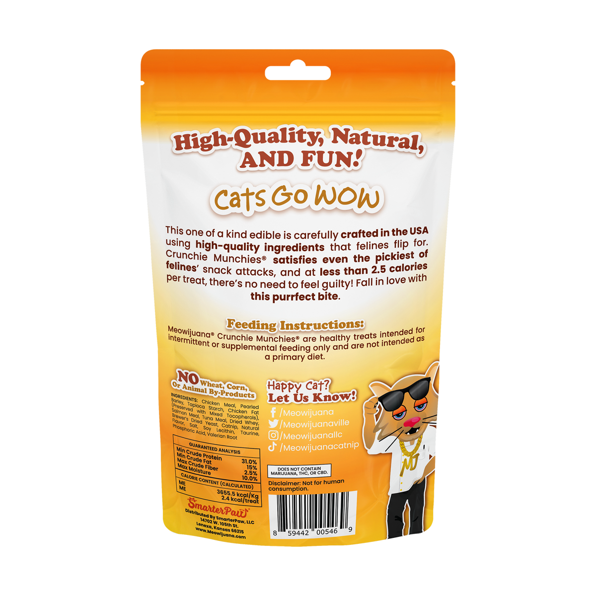 Meowijuana® Crunchie Munchies Chicken Cat Treats