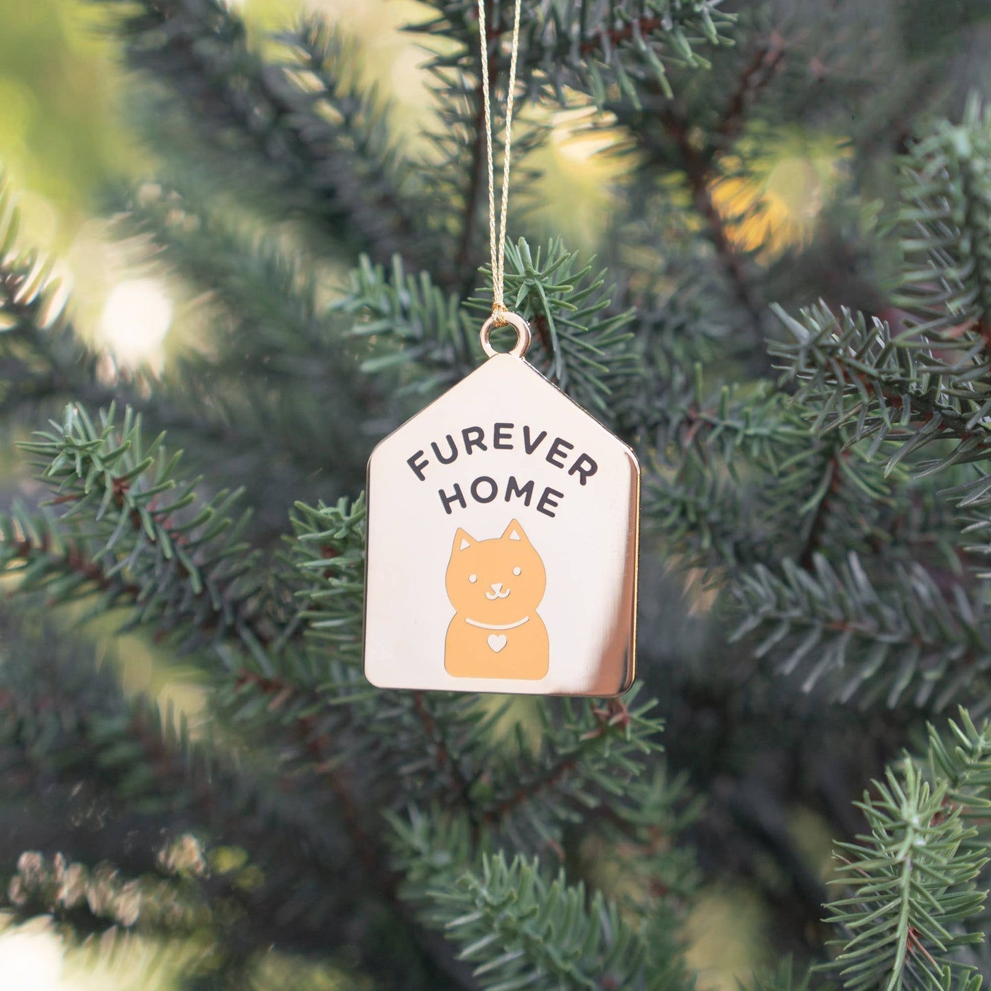 Furever Home Ornament (Orange Cat)