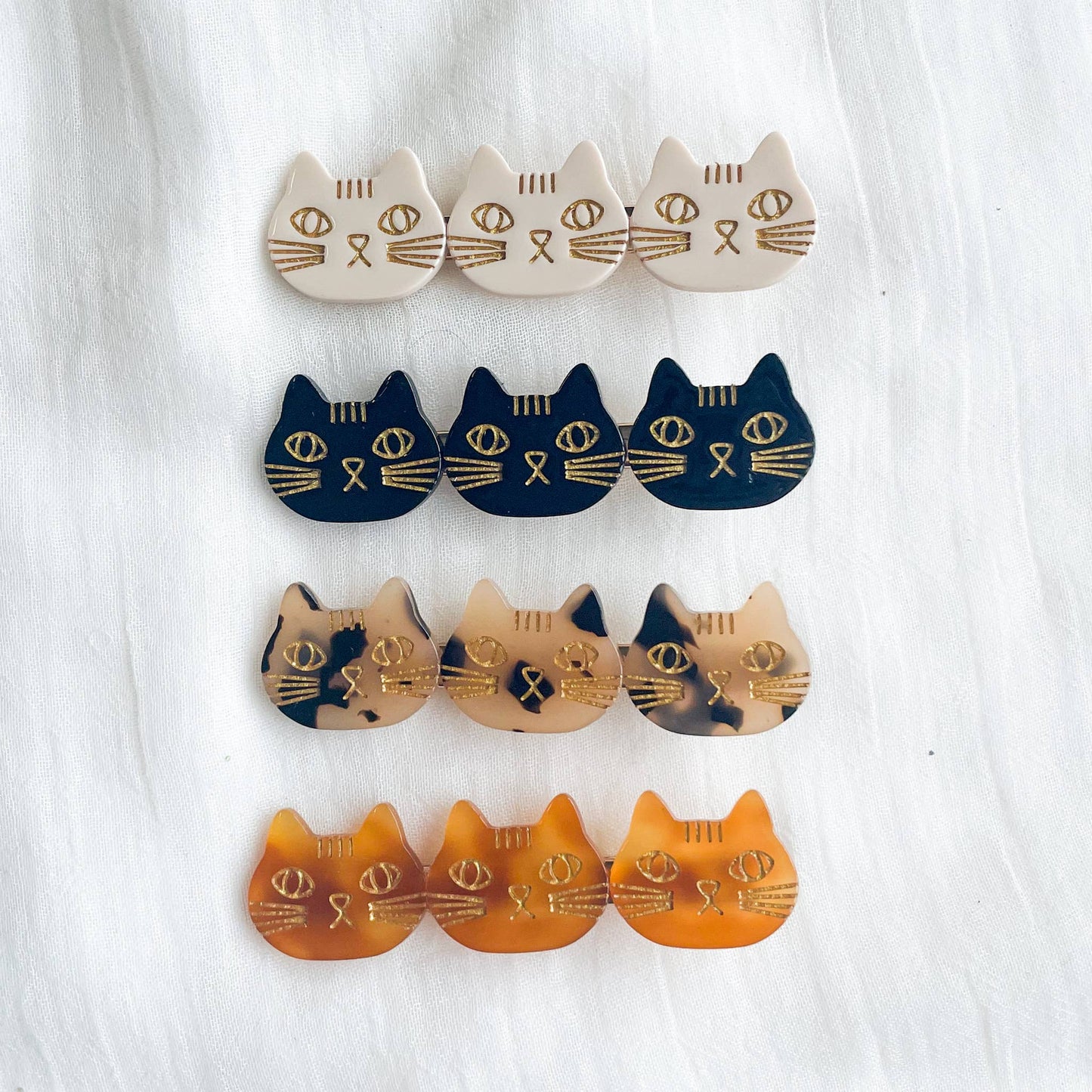 Cute Triple Cat Hair Clip (Set of 2)