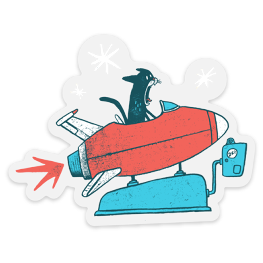 Scaredy Cat Vinyl Sticker