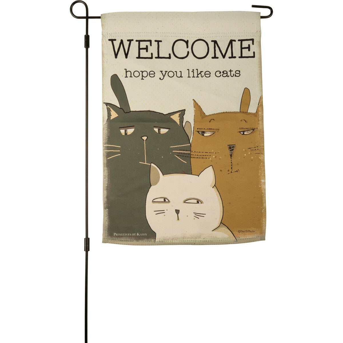 Welcome. Hope You Like Cats Garden Flag