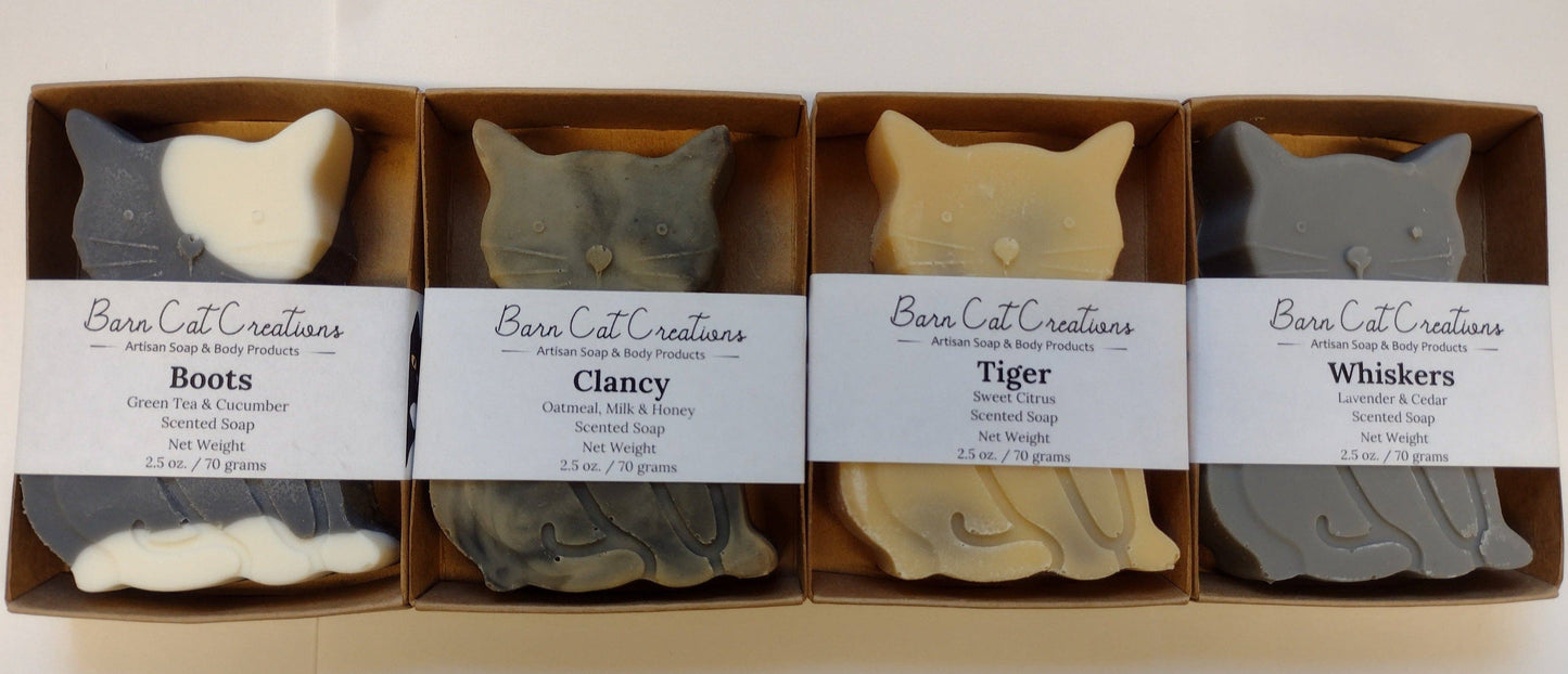 Cat Shaped Soap Bar - Tiger
