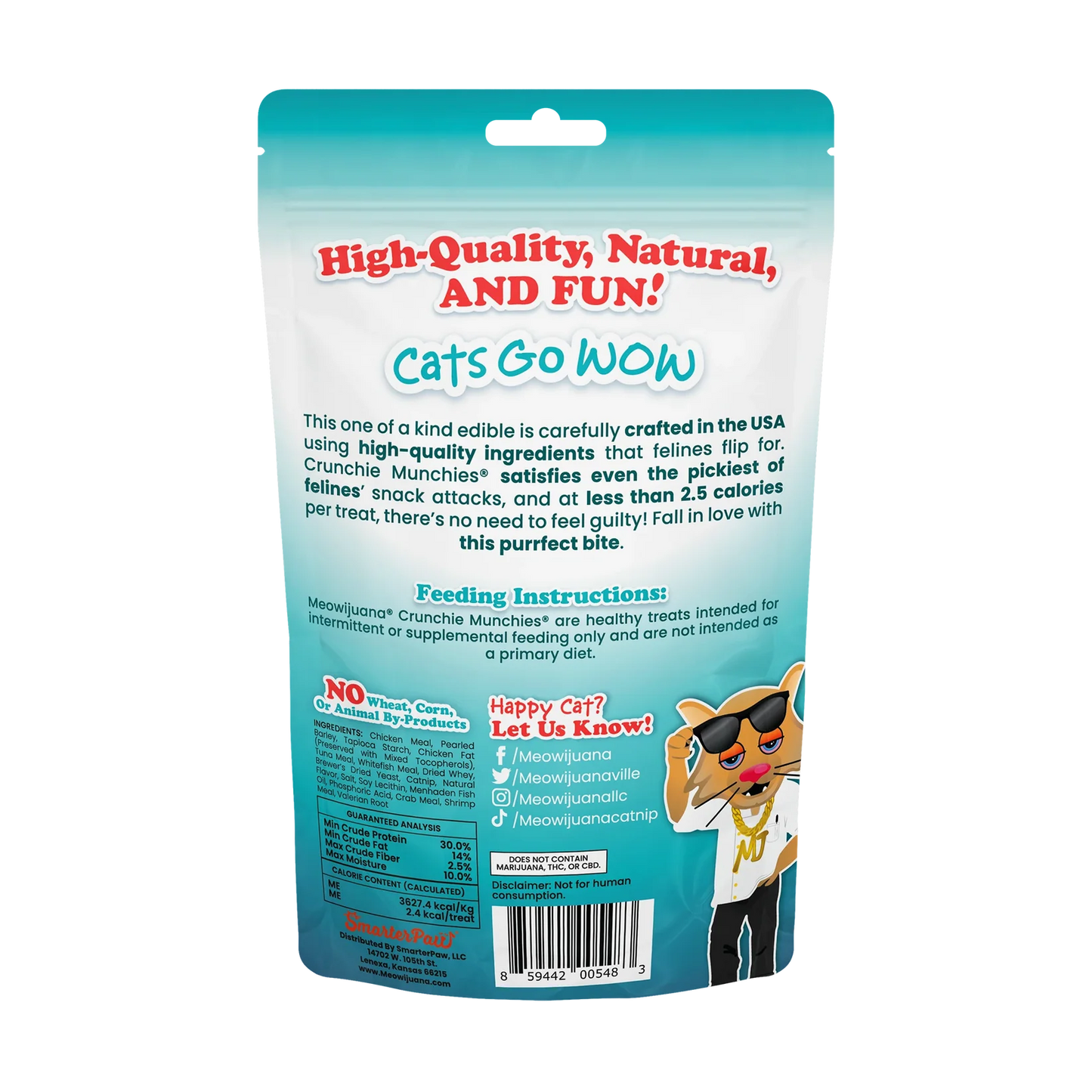 Meowijuana® Crunchie Munchies Seafood Medley Catnip Cat Treats