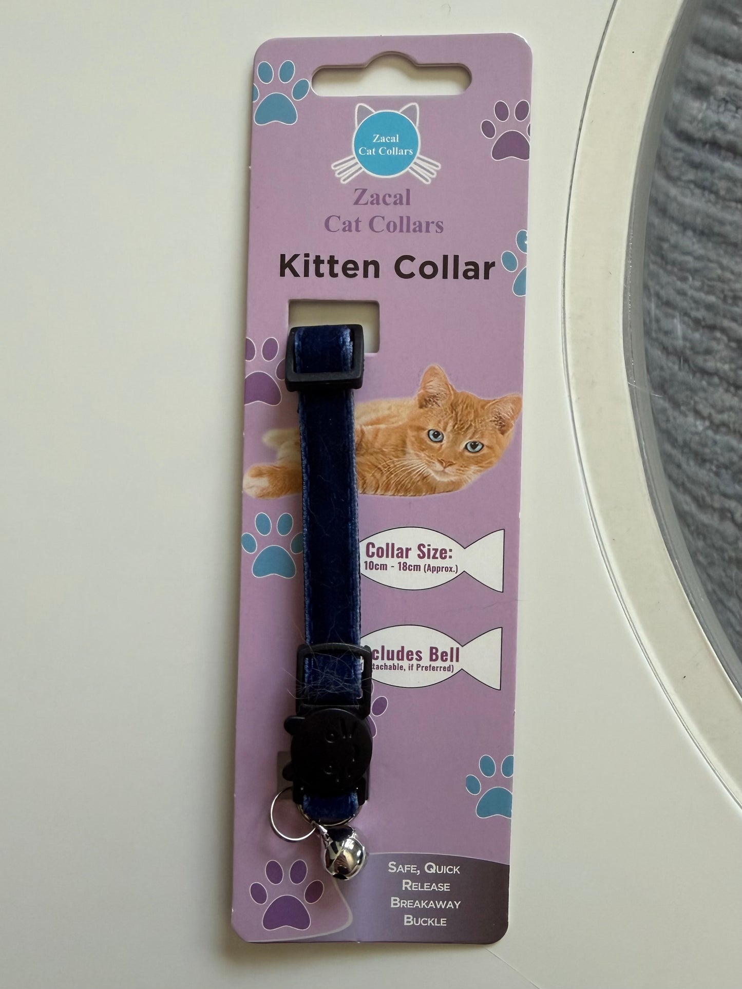 Velvet kitten collar