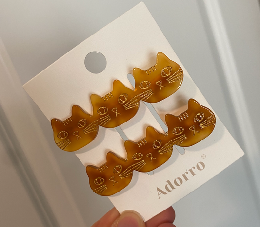 Cute Triple Cat Hair Clip (Set of 2)