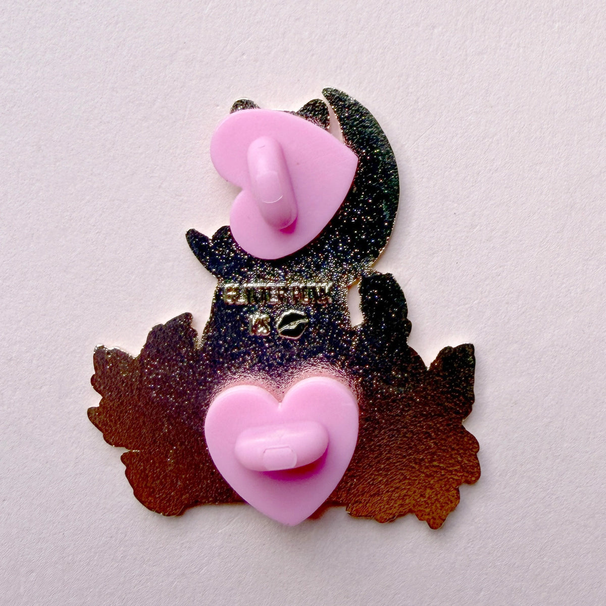 Fall Book Cat Enamel Pin in Ginger