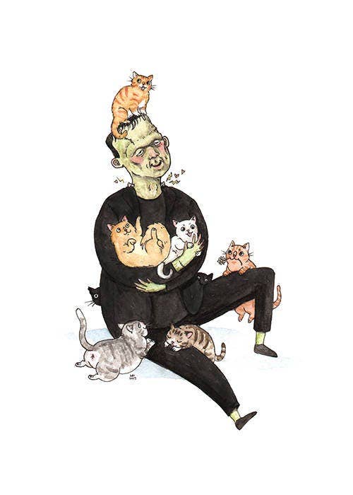 Horror Cats - Frankenstein Monster