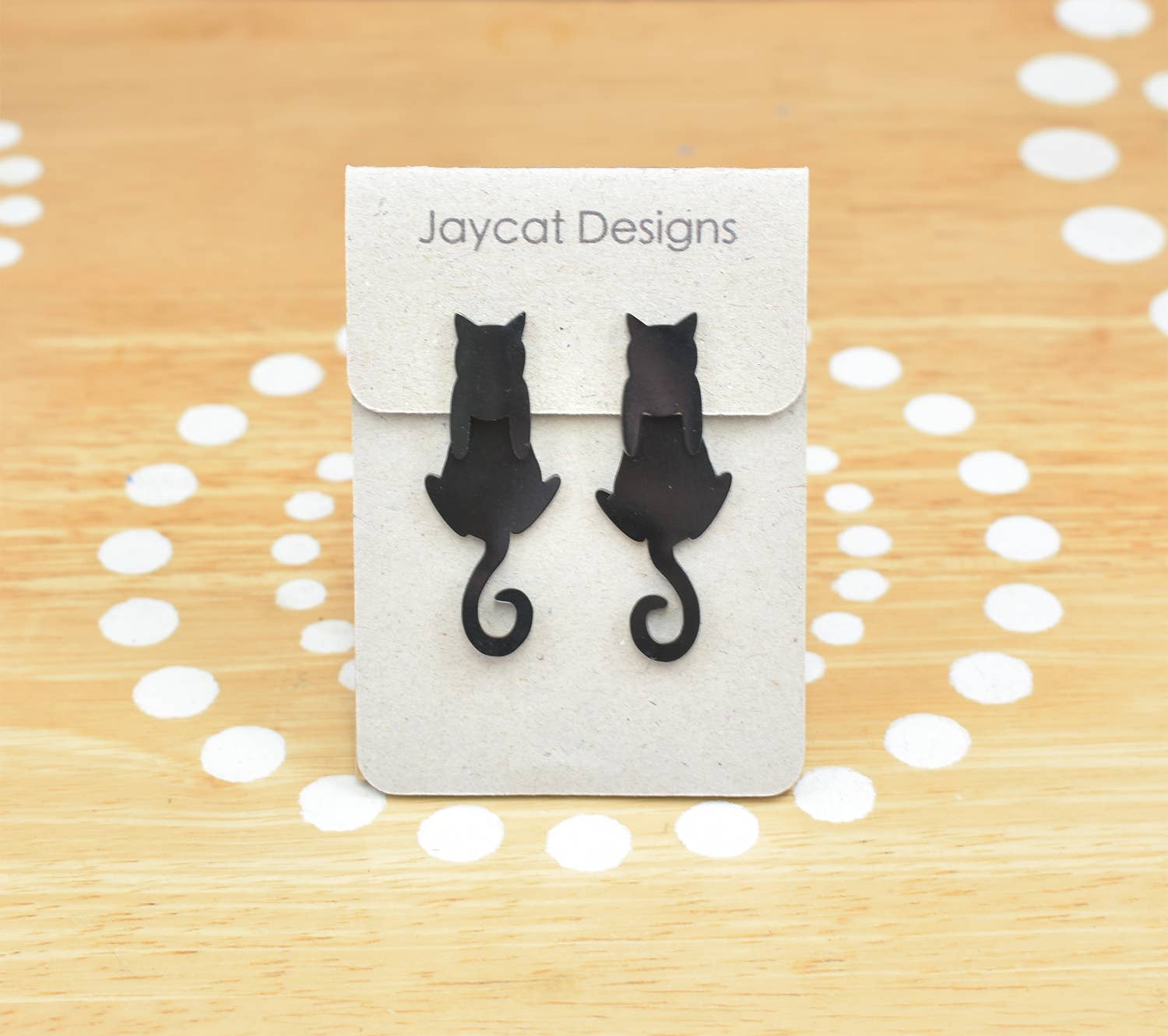 Black Cat Dangle Earrings