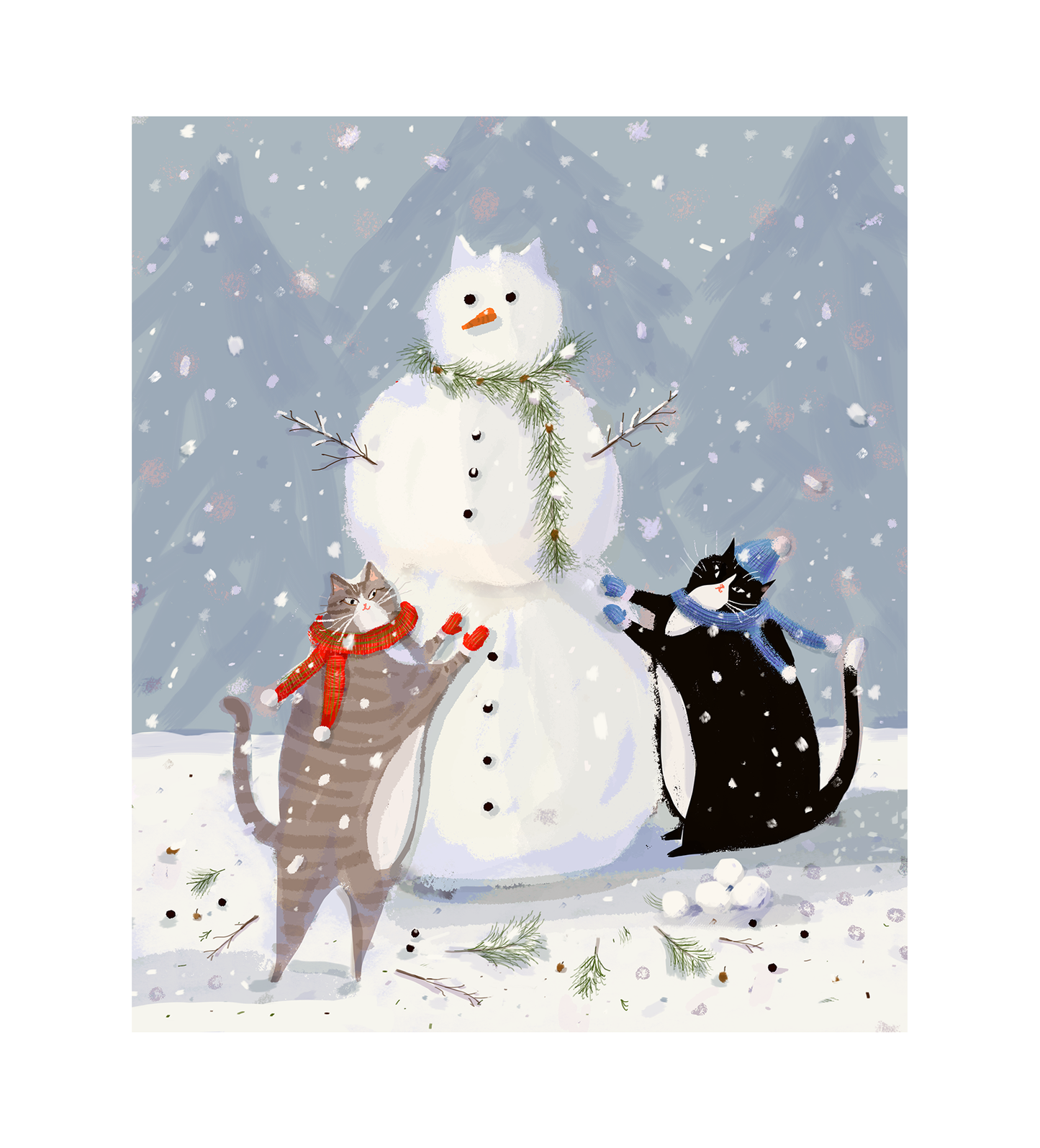 Snowcat Art Print