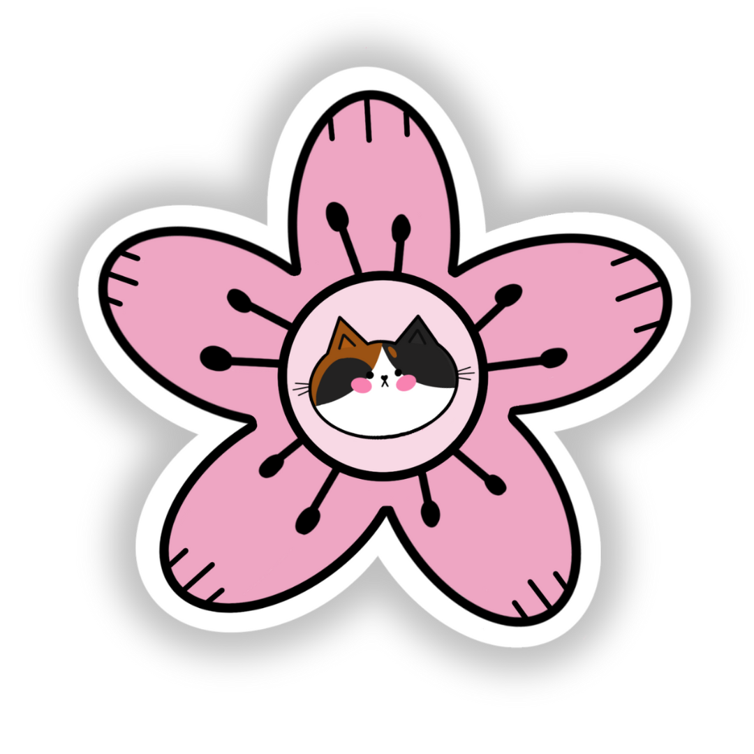 Sakura Cat Vinyl Sticker