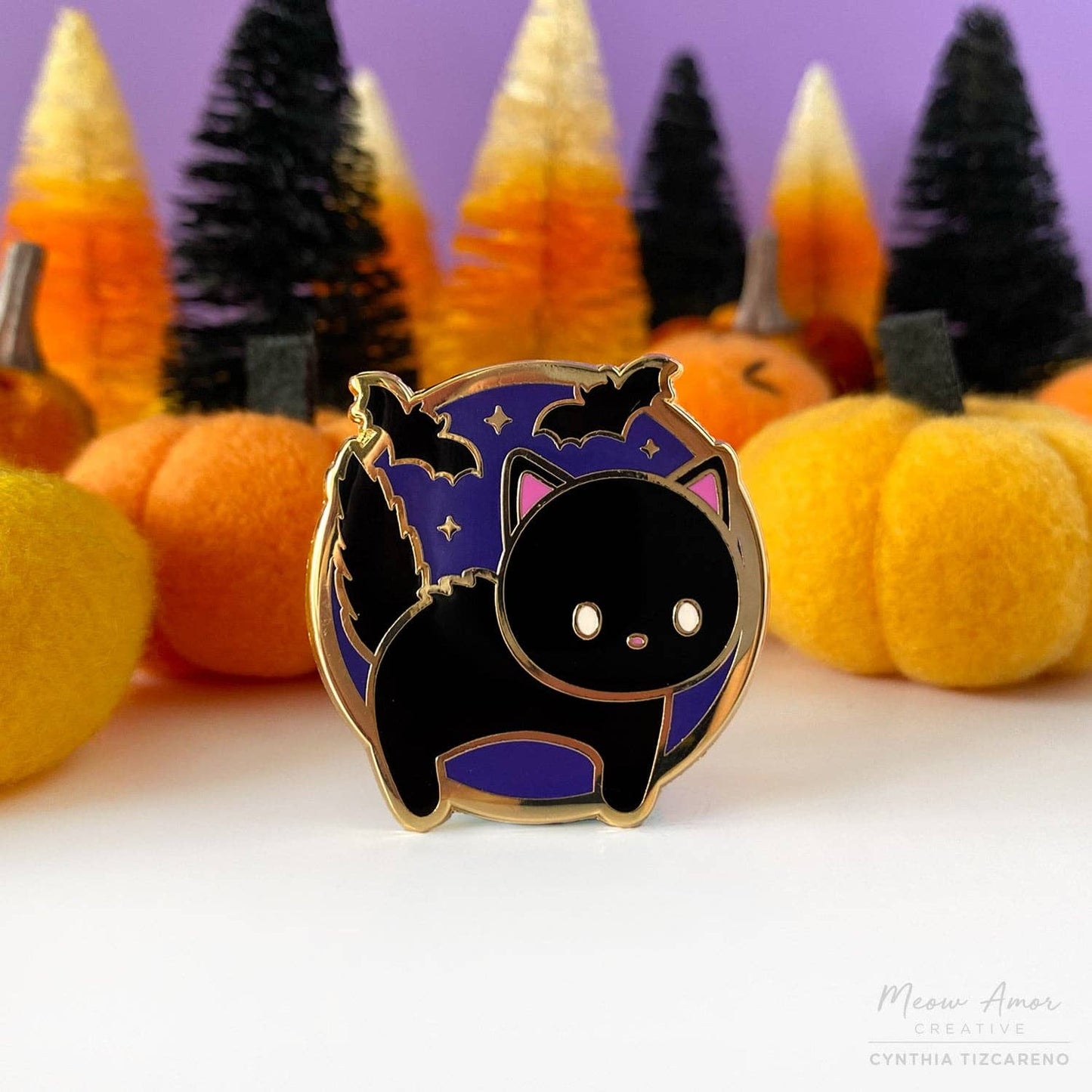 Scaredy Cat Enamel Pin