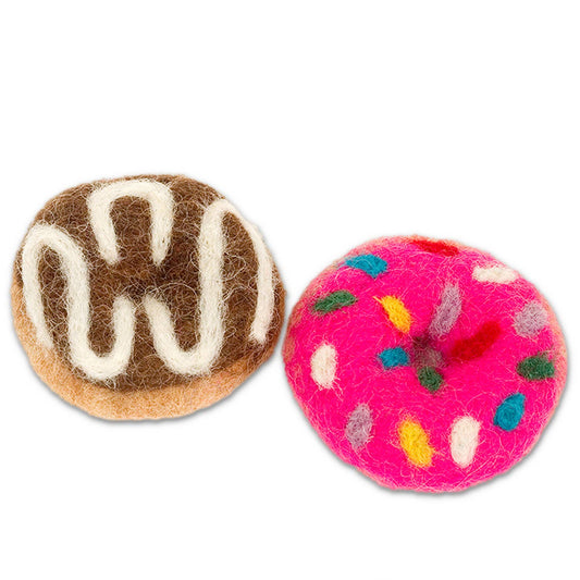 Wool Donut Cat Toy - Pack of 2