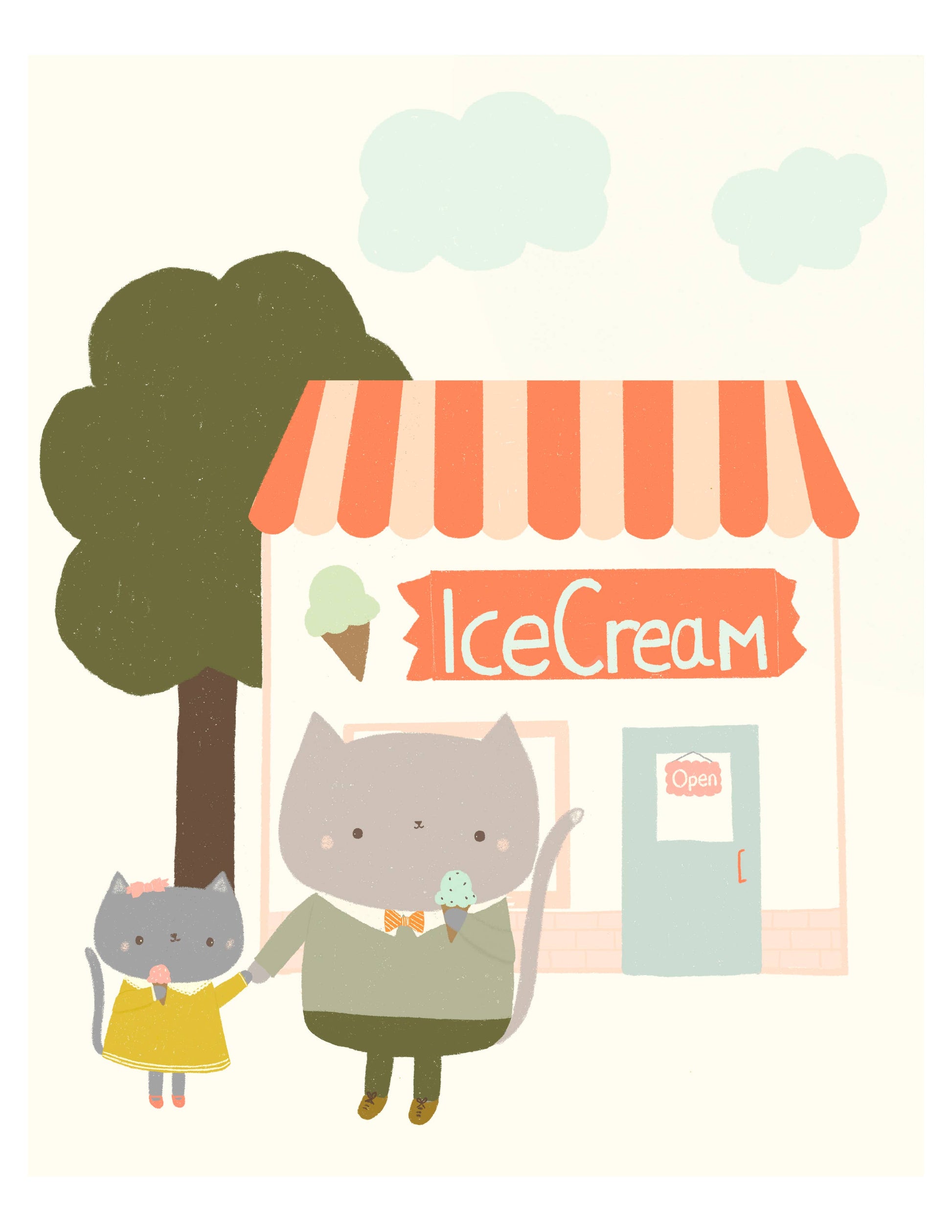 Ice Cream with Dad Art Print