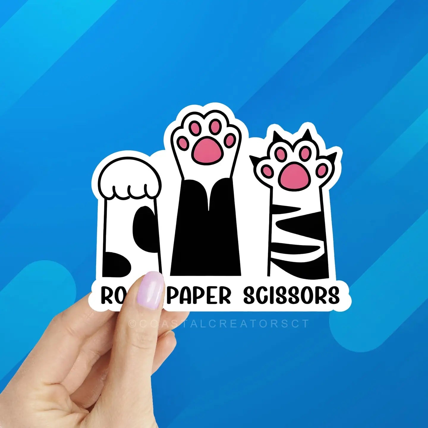 Rock, Paper, Scissors Vinyl Sticker