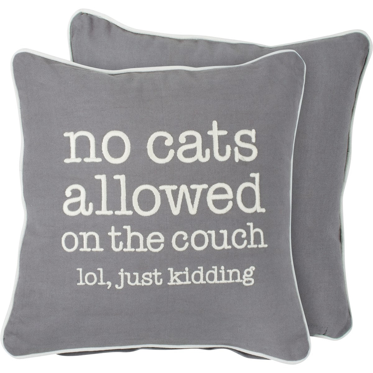 No Cats Allowed On The Couch Pillow