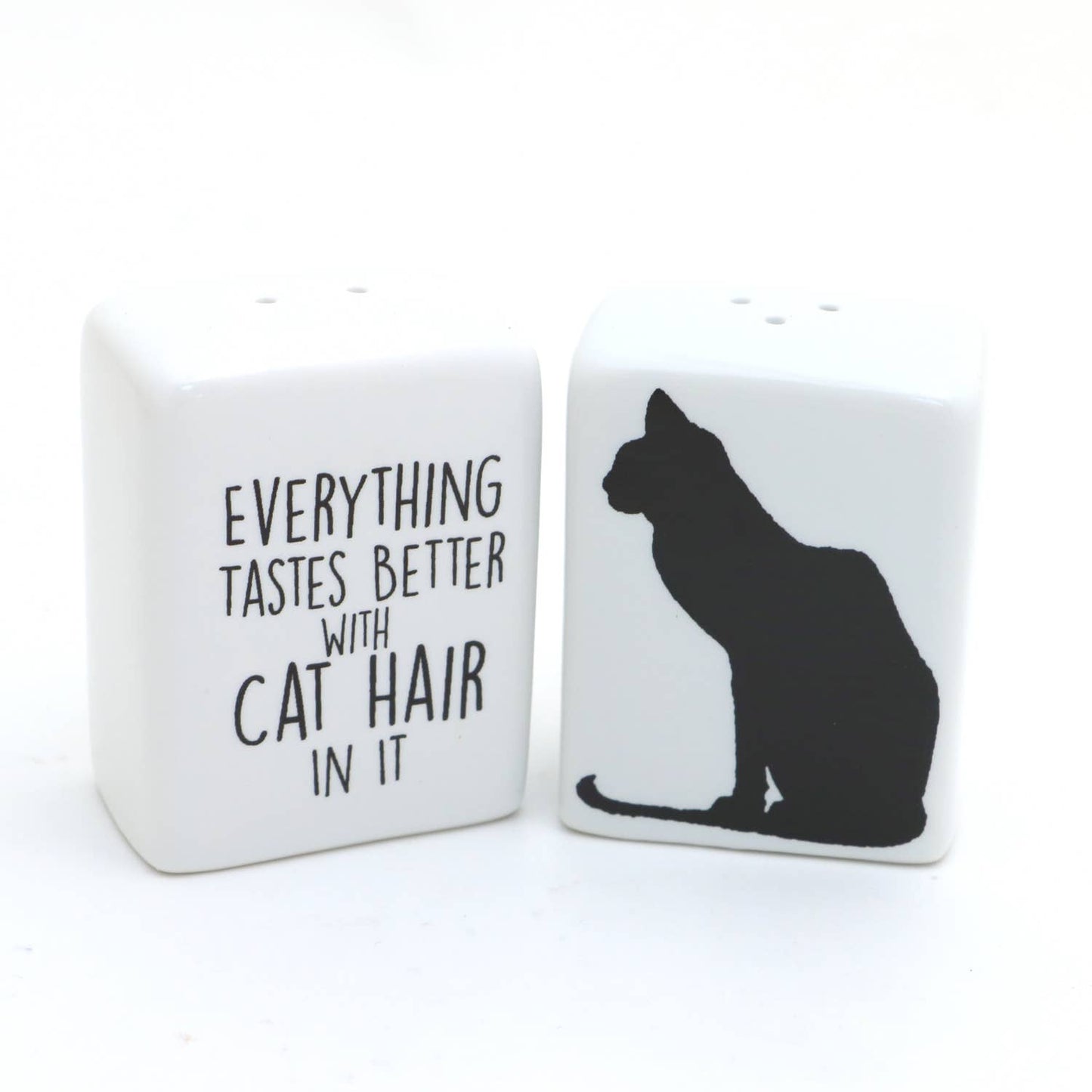 Cat Hair Salt and Pepper Set