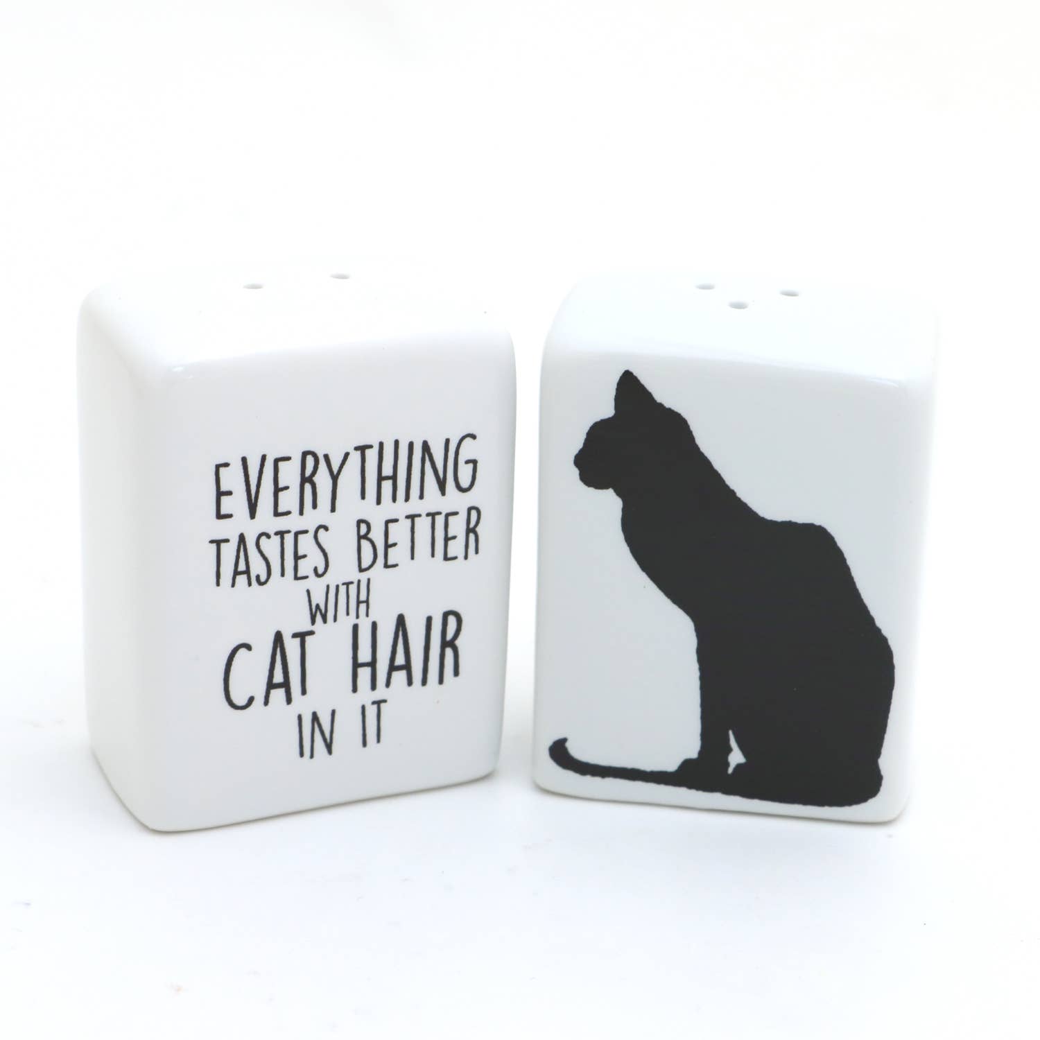Cat Hair Salt and Pepper Set