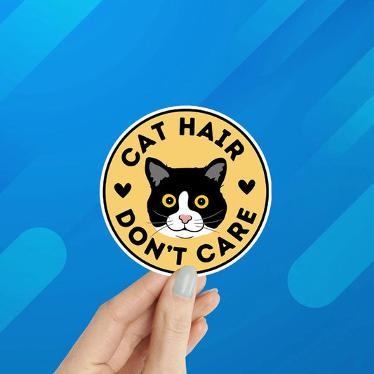 Cat Hair Vinyl Sticker