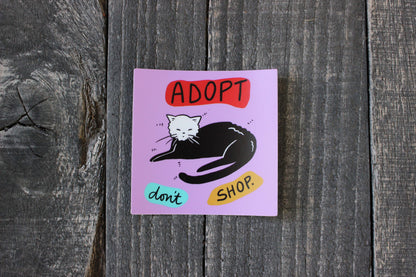 Adopt Don't Shop Vinyl Sticker