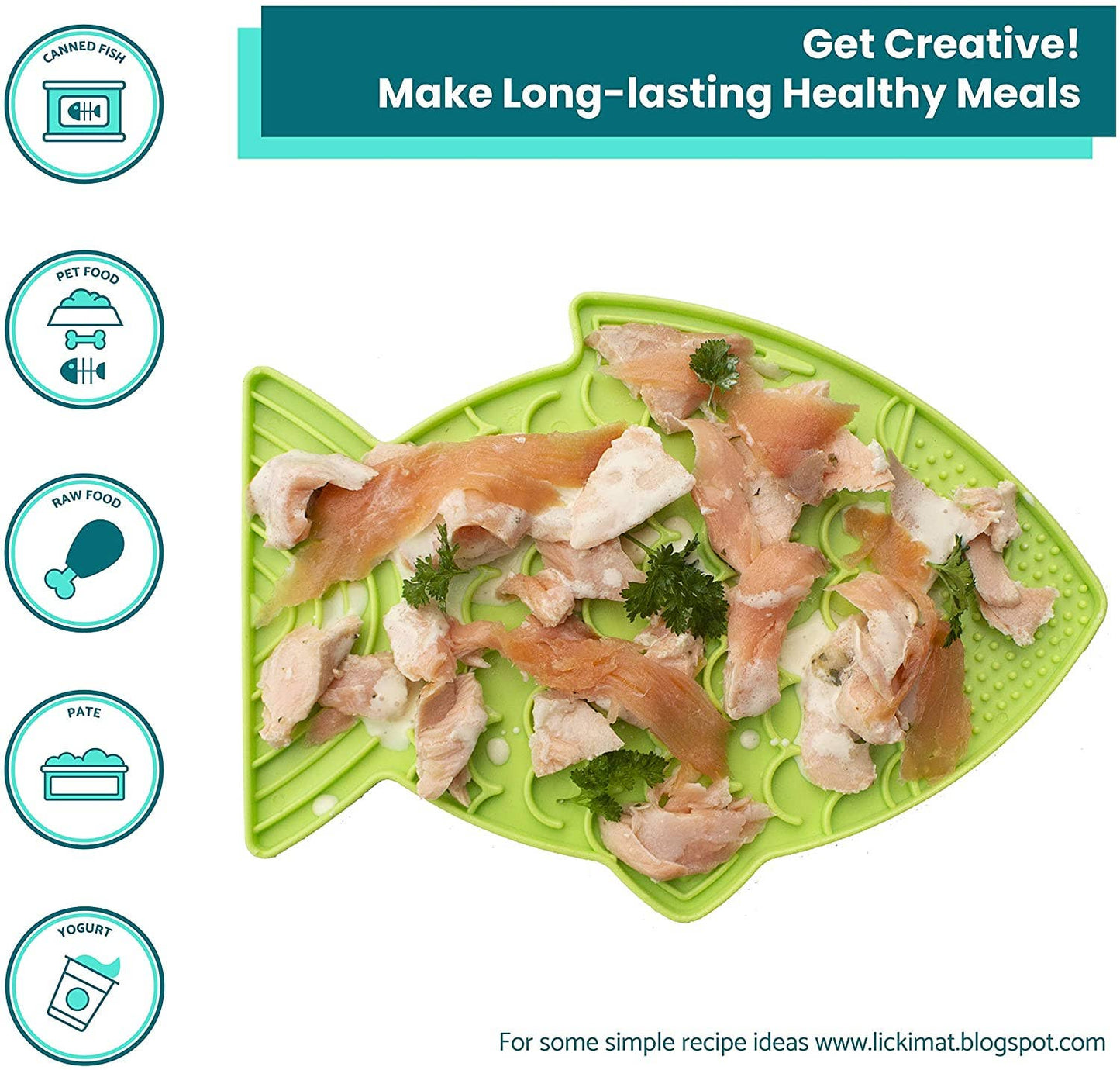 LickiMat Slow Feeder - Fish Shaped