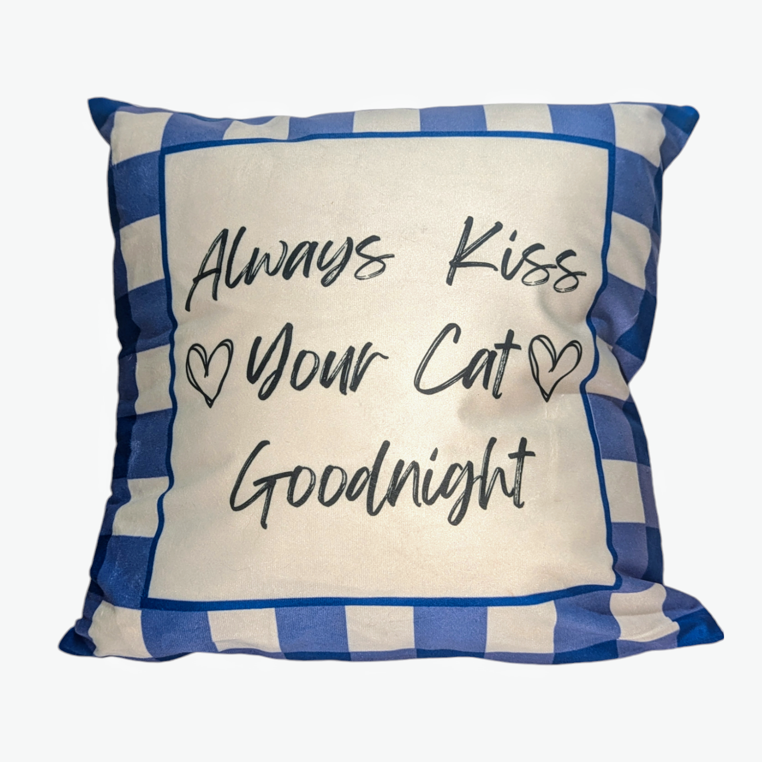Cushion Cover - Always Kiss Your Cat Goodnight