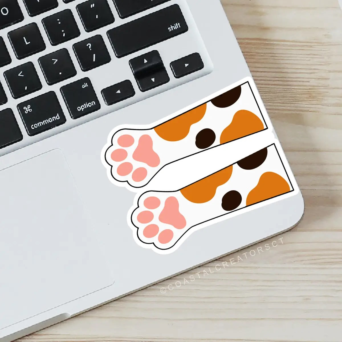 Calico Cat Paws Vinyl Sticker