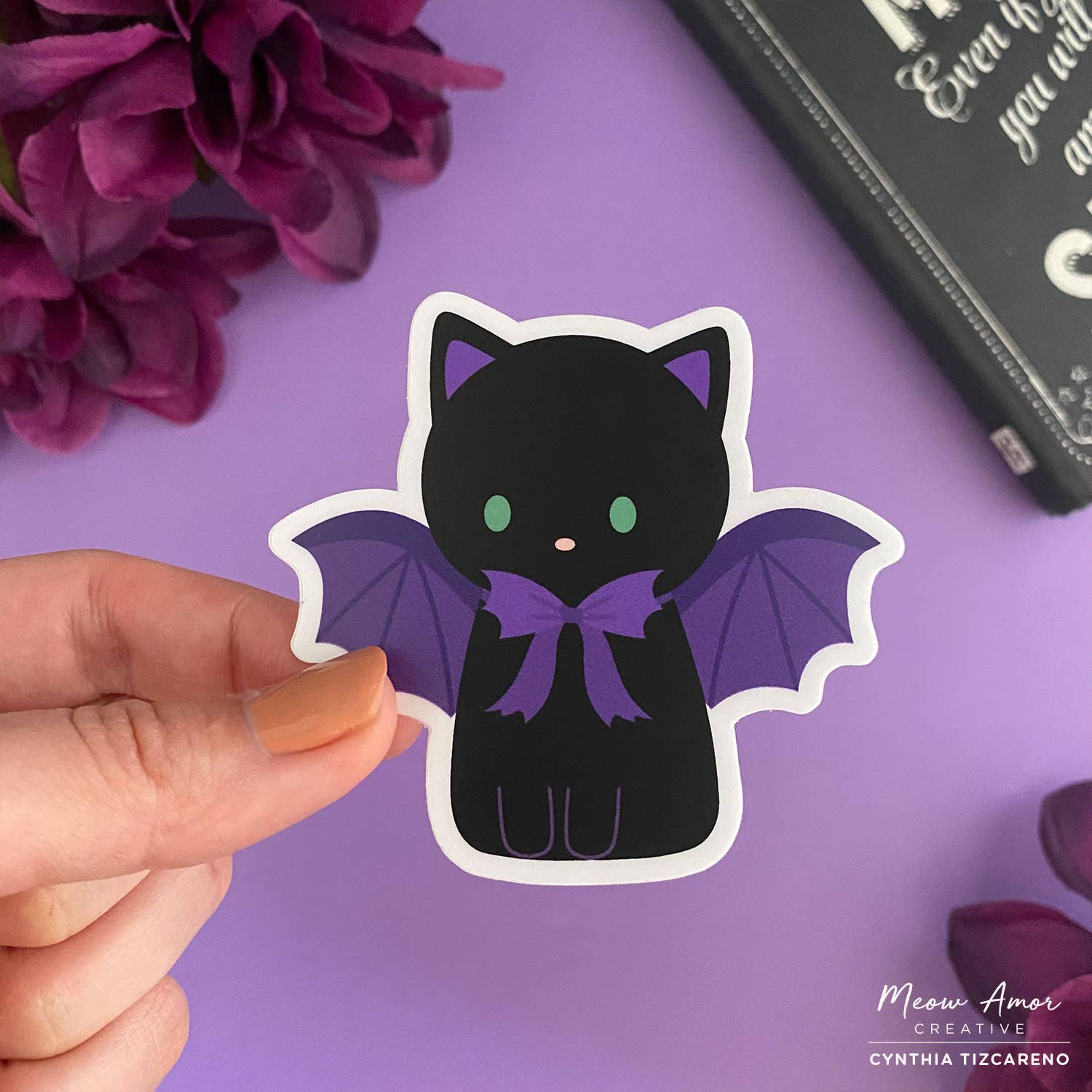 Bat Cat Vinyl Sticker