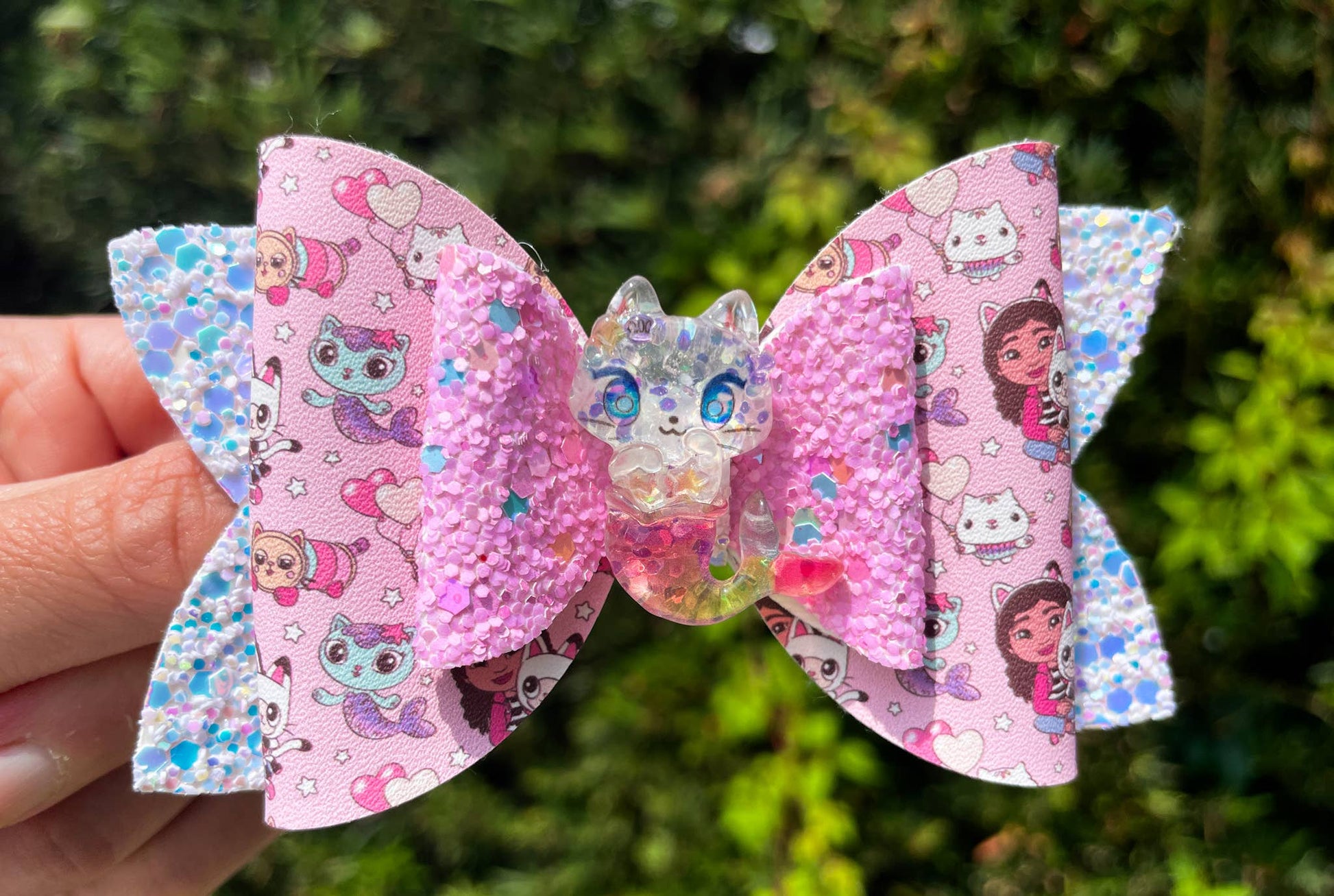 Mermaid Kitty Cat Hair Bow