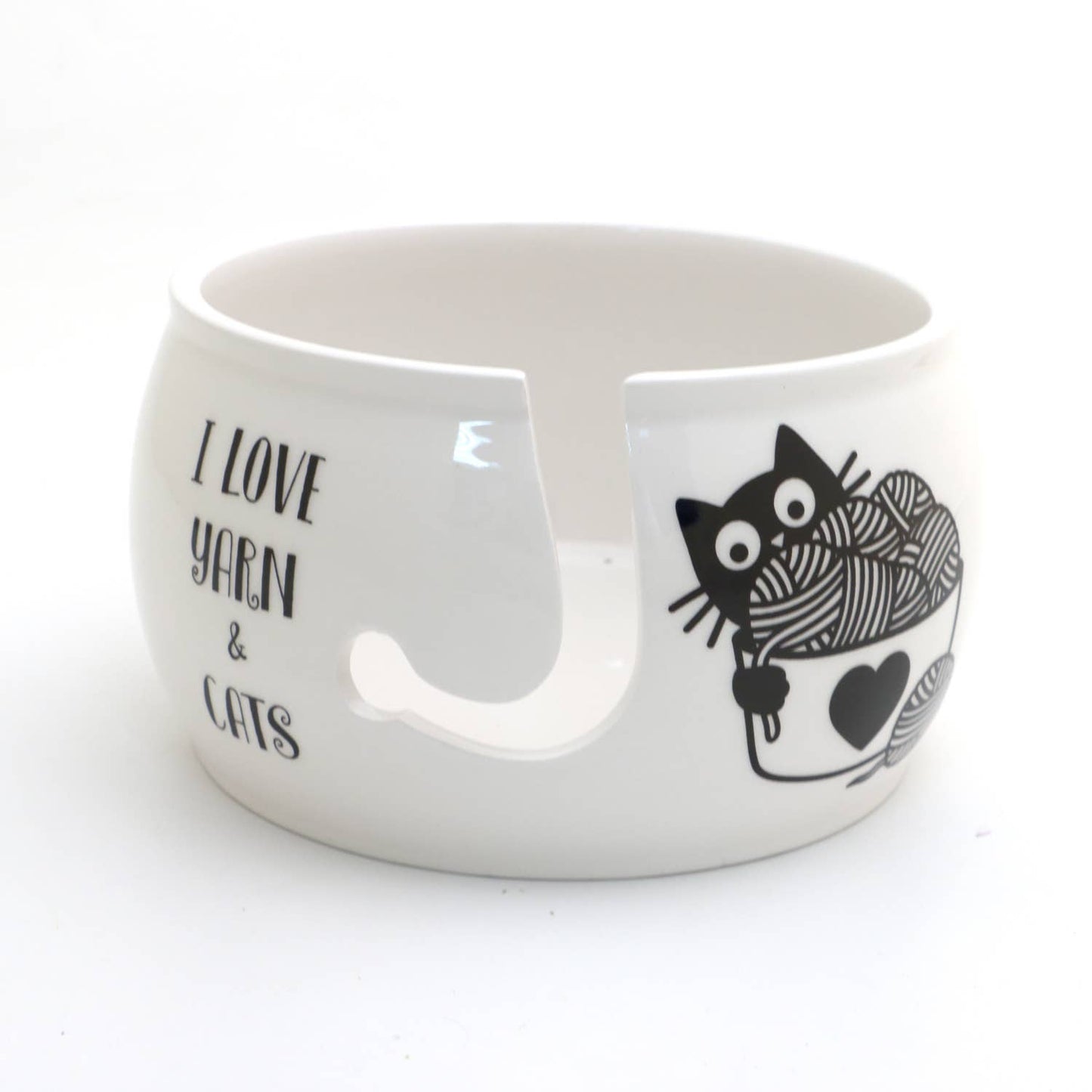 Yarn Bowl - I Love Cats and Yarn