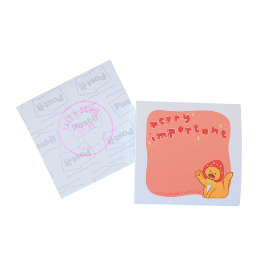 Sticky Notes Berry Important Orange Cat