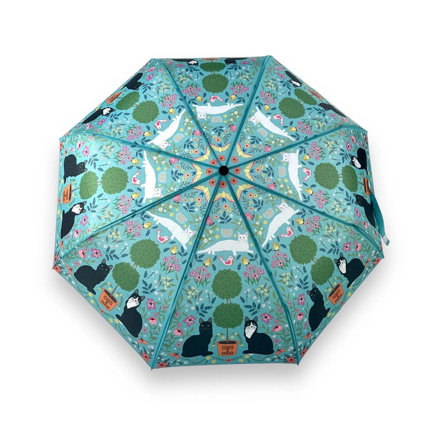 Umbrella - Cats and Topiary
