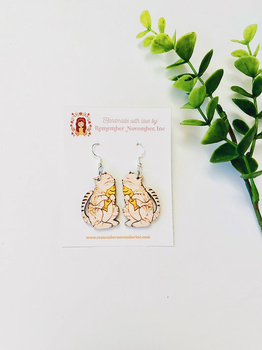 Cat and Fish Earrings