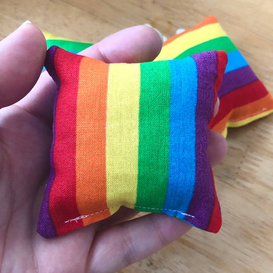 Pride Rainbow Striped Catnip Toys - 3 pack