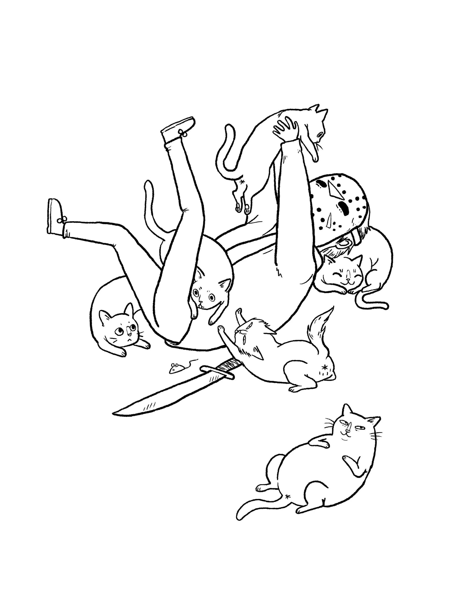 Coloring Book - Horror Cats