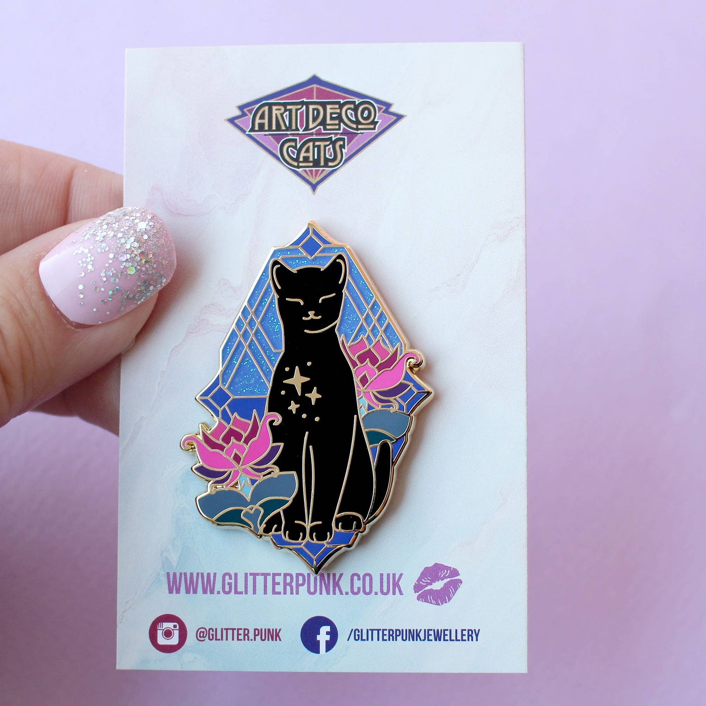 Lotus Cat Enamel Pin