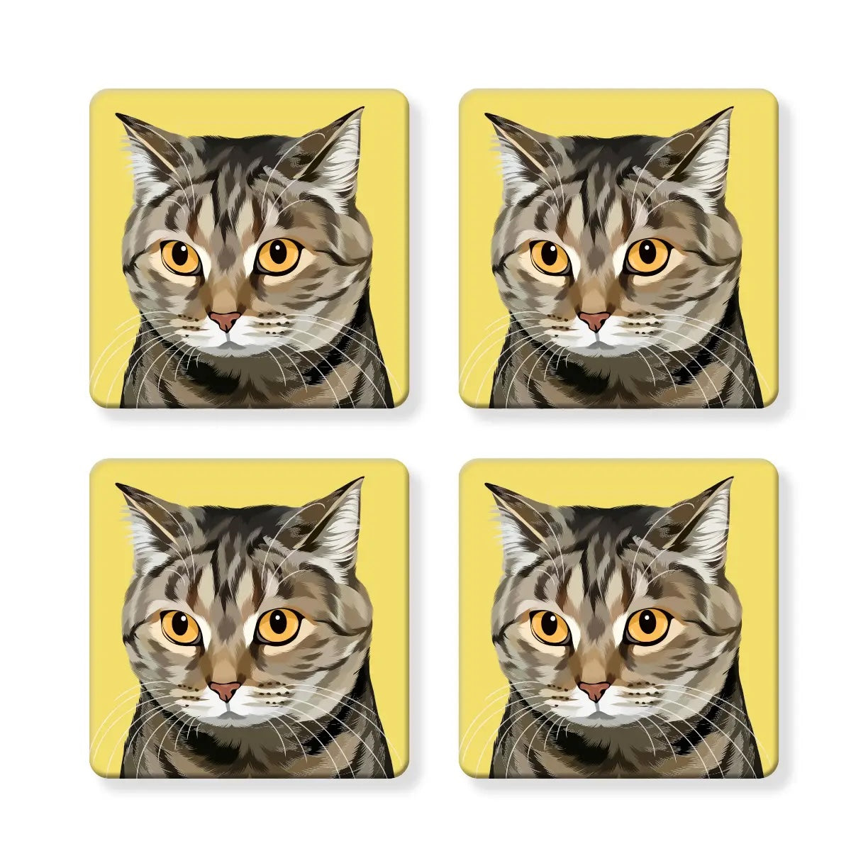 Coasters - Gray Tabby Cat
