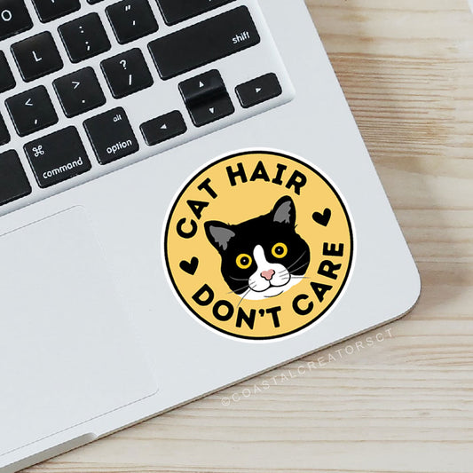 Cat Hair Vinyl Sticker