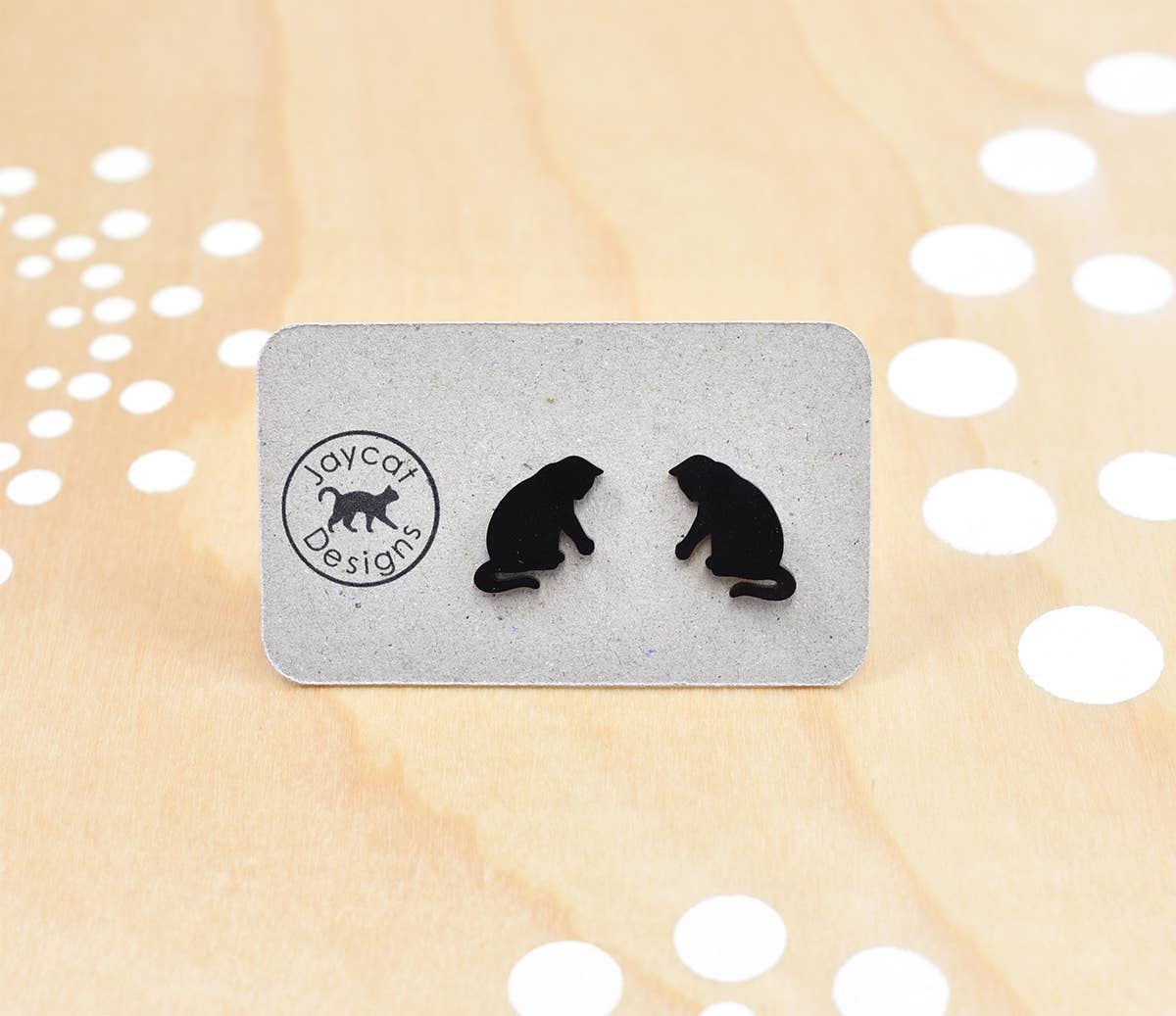Black Cat Playful Earrings