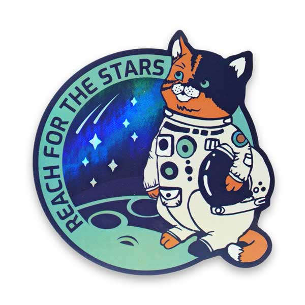 Mission Space Cat Vinyl Sticker