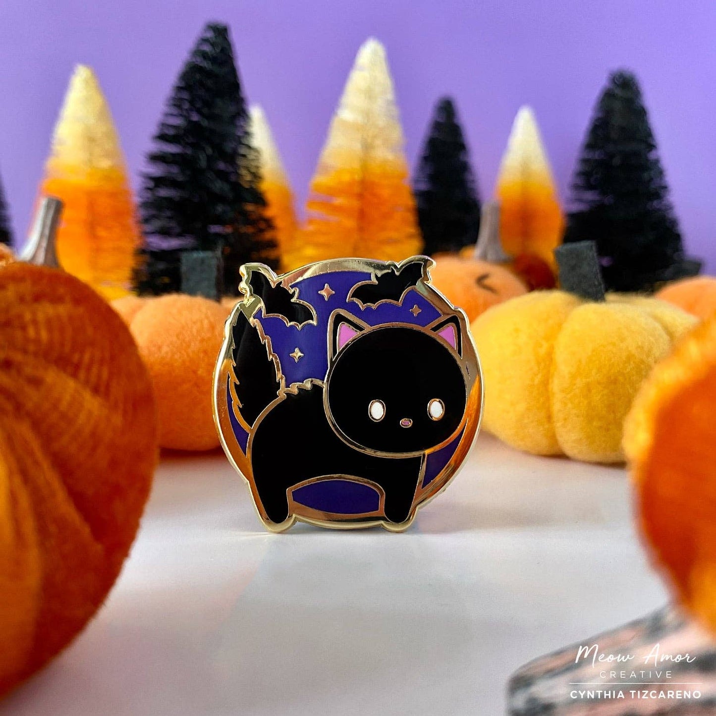 Scaredy Cat Enamel Pin