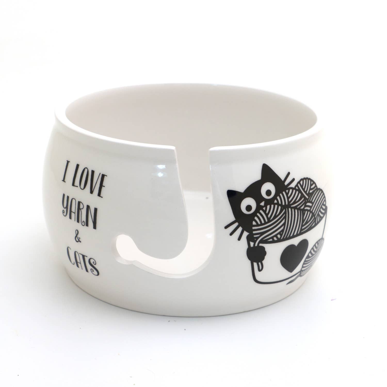 Yarn Bowl - I Love Cats and Yarn