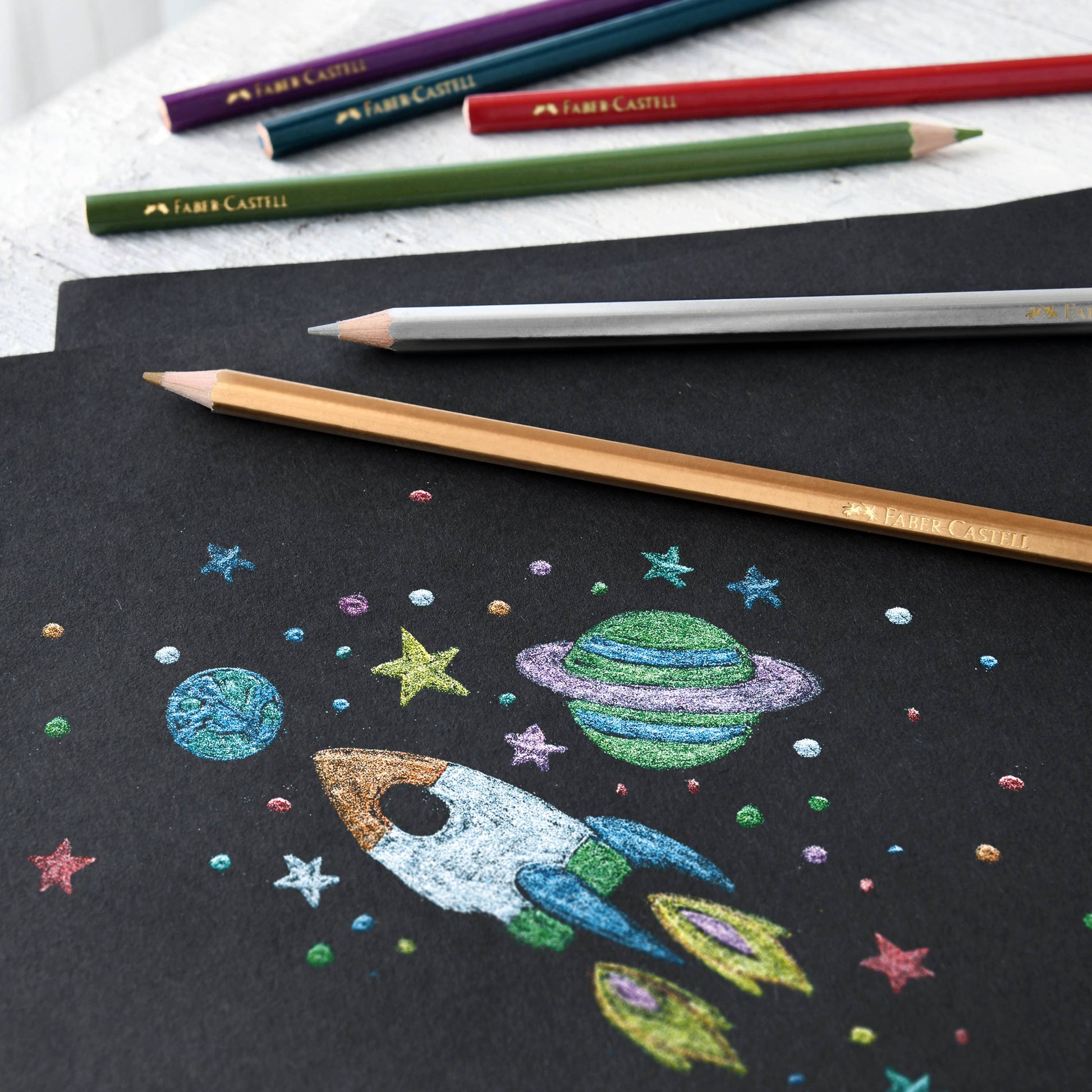 10 Count Metallic Color Pencils Set for Kids EcoPencils
