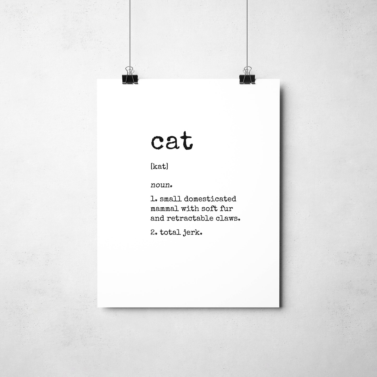 Definition of Cat - Art Print