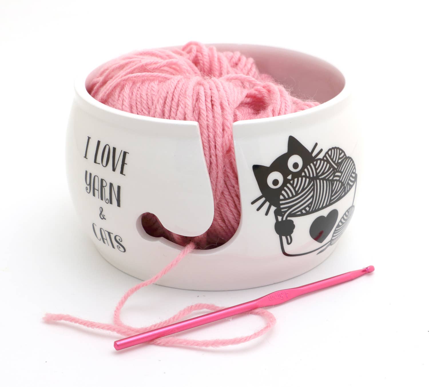 Yarn Bowl - I Love Cats and Yarn
