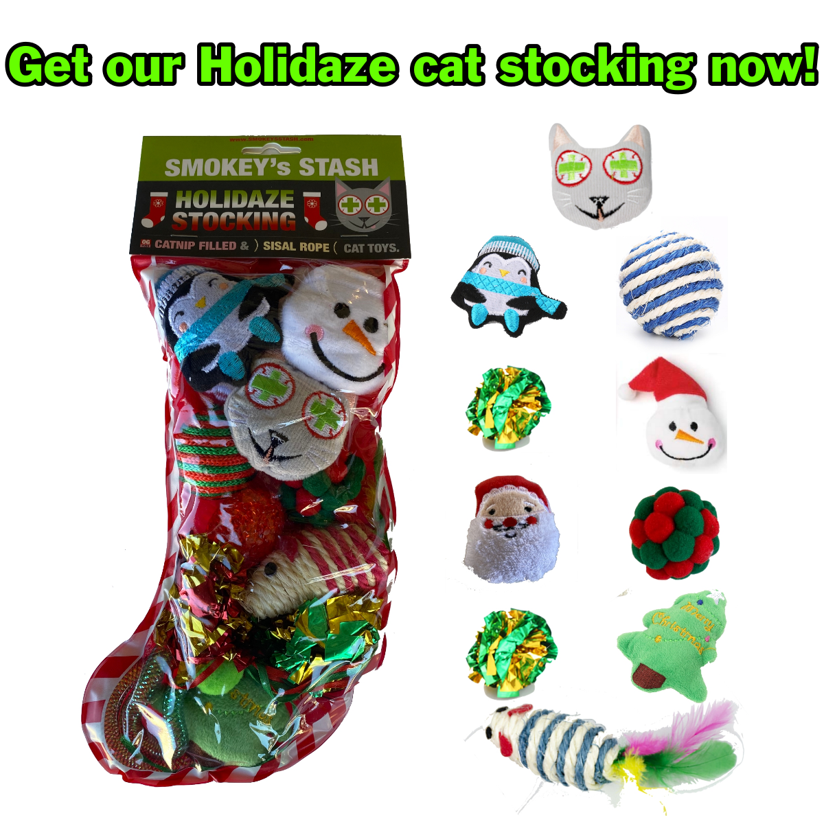 Smokey's Stash Christmas Stocking Toys