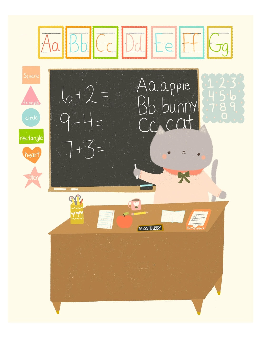 Cat School Art Print