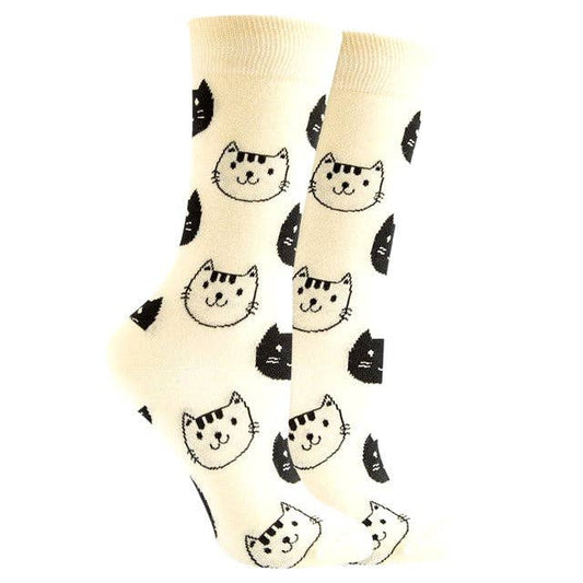 Black and White Cats Socks